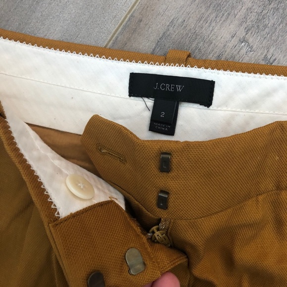 J. Crew mustard cropped wide leg trousers - Picture 4 of 8